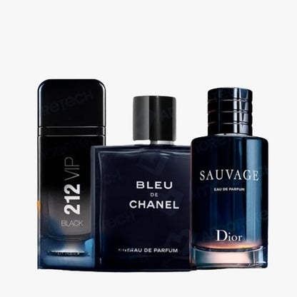 KIT 3 LOSIONES -  212 VIP, CHANEL, SAUVAGE!!