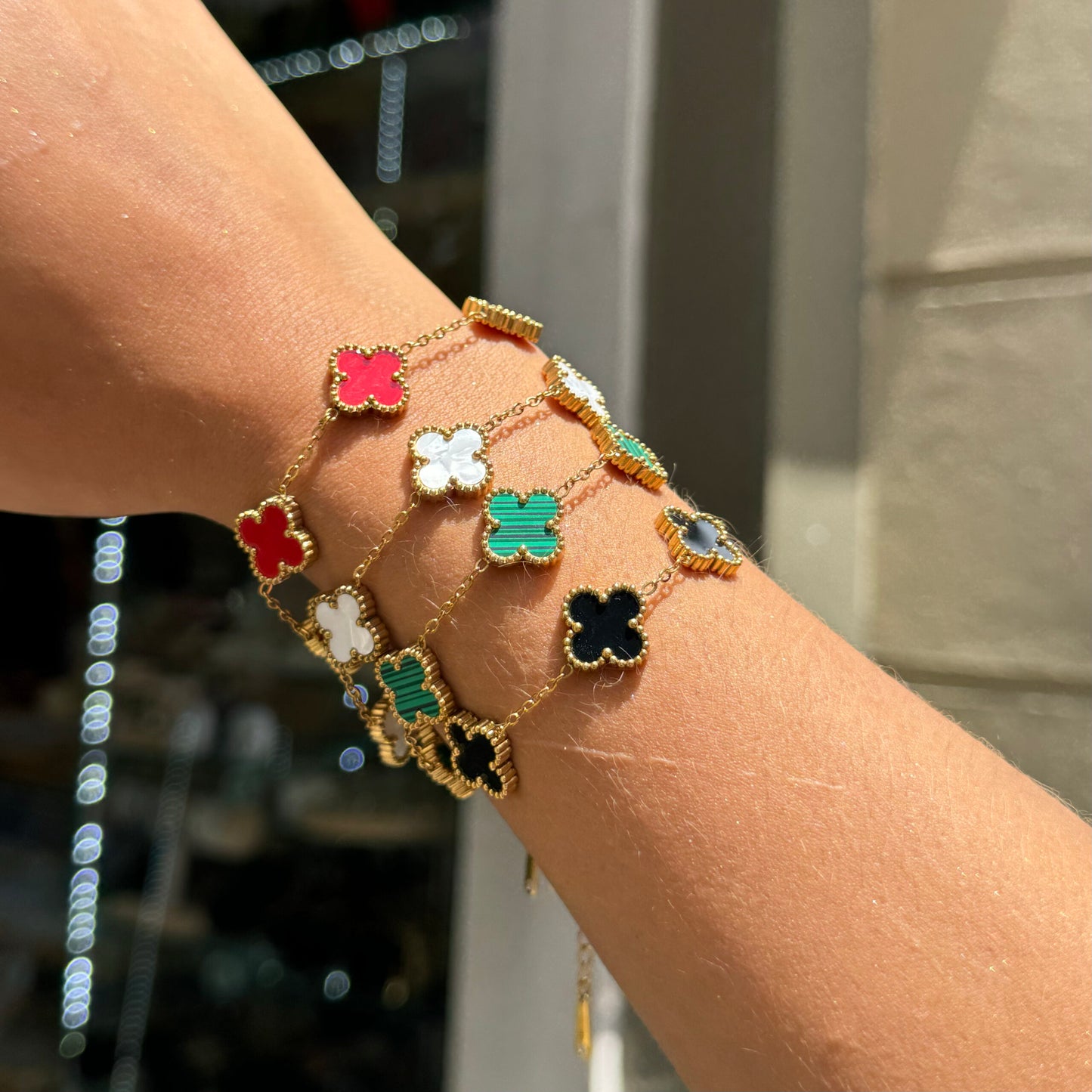 Pulsera Van Cleef baño en ORO🍀✨+ Obsequio CAJITA DE REGALO