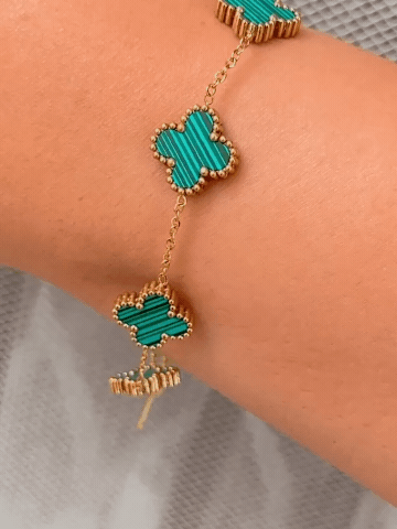 Pulsera Van Cleef baño en ORO🍀✨+ Obsequio CAJITA DE REGALO
