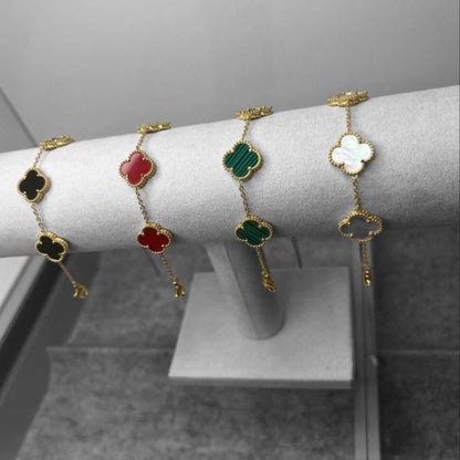 Pulsera Van Cleef baño en ORO🍀✨+ Obsequio CAJITA DE REGALO