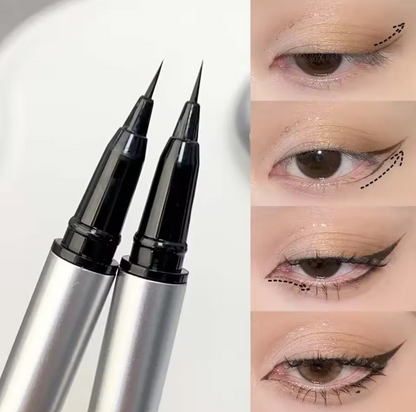Lápiz Delineador de ojos 2 en 1. Sello de pestañas inferiores + Delineador negro