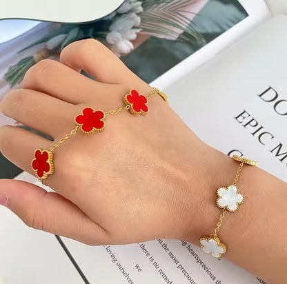 Pulsera Van Cleef baño en ORO🍀✨+ Obsequio CAJITA DE REGALO