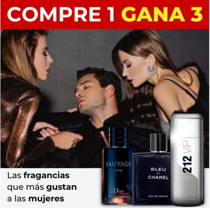 KIT 3 LOSIONES -  212 VIP, CHANEL, SAUVAGE!!