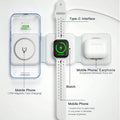3-in-1 Foldable Magnetic Wireless Charging Station -For Phone, Watch & Earbuds